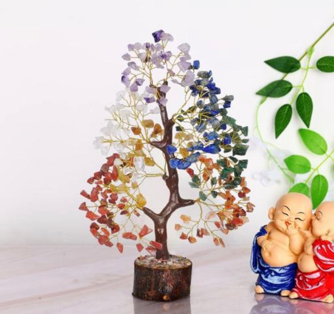Seven Chakra Crystal Tree showpiece for Good Luck