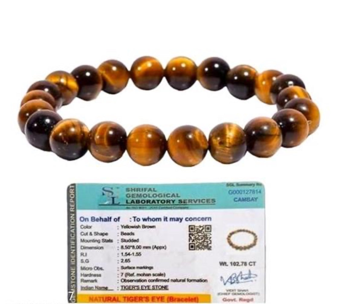 Original Certified Tiger Eye Bracelet for Men and Women